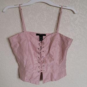 Pink cropped top size Medium